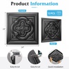 image:imageArt3d Vintage Flower Ceiling Tile 2x2 ft  Pack of 12 Covers 48 Sqft PVC Lightweight Waterproof Drop Ceiling Tiles for Living Room Bedroom Office amp Basement Antique GoldBlack