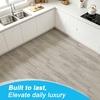 image:imageArt3d Wood Textured ClickLock SPC Floor Tiles 24Pack 24x6 Inch Vinyl Floor Planks Waterproof Flooring for Living Room Kitchen Basement Ideal for New Home Buyers amp Future Movers Ash BrownLight Grey Oak