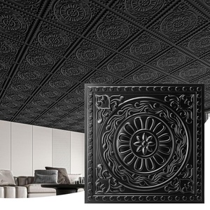 image:imageArt3d Barque Decorative Ceiling Tile 2x2 ft  Pack of 12 Covers 48 Sqft PVC Lightweight Waterproof Drop Ceiling Tiles for Living Room Office amp Commercial Use WhiteBlack