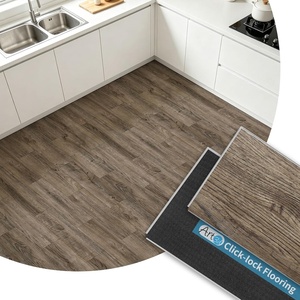 image:imageArt3d Wood Textured ClickLock SPC Floor Tiles 24Pack 24x6 Inch Vinyl Floor Planks Waterproof Flooring for Living Room Kitchen Basement Ideal for New Home Buyers amp Future Movers Ash BrownVintage Brown Oak