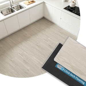 image:imageArt3d Wood Textured ClickLock SPC Floor Tiles 24Pack 24x6 Inch Vinyl Floor Planks Waterproof Flooring for Living Room Kitchen Basement Ideal for New Home Buyers amp Future Movers Ash BrownWhite Oak