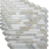 image:imageArt3d 10Sheet HeavyDuty Peel and Stick Backsplash Waterproof Wall Tiles Stick on Kitchen Backsplash Living Space Eurasian Mocha StoneBeige  White