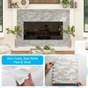 image:imageArt3d 10Sheet HeavyDuty Peel and Stick Backsplash Waterproof Wall Tiles Stick on Kitchen Backsplash Living Space Eurasian Mocha StoneBeige  White