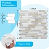 image:imageArt3d 10Sheet HeavyDuty Peel and Stick Backsplash Waterproof Wall Tiles Stick on Kitchen Backsplash Living Space Eurasian Mocha StoneBeige  White