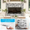 image:imageArt3d 10Sheet HeavyDuty Peel and Stick Backsplash Waterproof Wall Tiles Stick on Kitchen Backsplash Living Space Eurasian Mocha StoneCarrara Grey