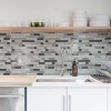 image:imageArt3d 10Sheet HeavyDuty Peel and Stick Backsplash Waterproof Wall Tiles Stick on Kitchen Backsplash Living Space Eurasian Mocha StoneCarrara Grey