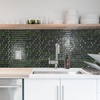image:imageArt3d 10Sheet HeavyDuty Peel and Stick Backsplash Waterproof Wall Tiles Stick on Kitchen Backsplash Living Space Eurasian Mocha StoneDark Green
