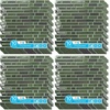 image:imageArt3d 10Sheet HeavyDuty Peel and Stick Backsplash Waterproof Wall Tiles Stick on Kitchen Backsplash Living Space Eurasian Mocha StoneDark Green