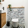 image:imageArt3d 10Sheet HeavyDuty Peel and Stick Backsplash Waterproof Wall Tiles Stick on Kitchen Backsplash Living Space Eurasian Mocha StoneGray  Blue