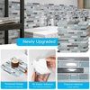 image:imageArt3d 10Sheet HeavyDuty Peel and Stick Backsplash Waterproof Wall Tiles Stick on Kitchen Backsplash Living Space Eurasian Mocha StoneGray  Blue