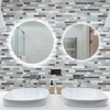 image:imageArt3d 10Sheet HeavyDuty Peel and Stick Backsplash Waterproof Wall Tiles Stick on Kitchen Backsplash Living Space Eurasian Mocha StoneGray  Blue