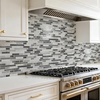 image:imageArt3d 10Sheet HeavyDuty Peel and Stick Backsplash Waterproof Wall Tiles Stick on Kitchen Backsplash Living Space Eurasian Mocha StoneMultitone Gray