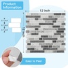 image:imageArt3d 10Sheet HeavyDuty Peel and Stick Backsplash Waterproof Wall Tiles Stick on Kitchen Backsplash Living Space Eurasian Mocha StoneMultitone Gray