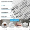 image:imageArt3d 10Sheet HeavyDuty Peel and Stick Backsplash Waterproof Wall Tiles Stick on Kitchen Backsplash Living Space Eurasian Mocha StoneMultitone Gray