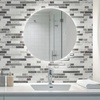 image:imageArt3d 10Sheet HeavyDuty Peel and Stick Backsplash Waterproof Wall Tiles Stick on Kitchen Backsplash Living Space Eurasian Mocha StoneMultitone Gray