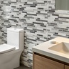 image:imageArt3d 10Sheet HeavyDuty Peel and Stick Backsplash Waterproof Wall Tiles Stick on Kitchen Backsplash Living Space Eurasian Mocha StoneMultitone Gray