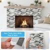 image:imageArt3d 10Sheet HeavyDuty Peel and Stick Backsplash Waterproof Wall Tiles Stick on Kitchen Backsplash Living Space Eurasian Mocha StoneMultitone Gray