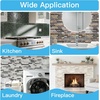 image:imageArt3d 10Sheet HeavyDuty Peel and Stick Backsplash Waterproof Wall Tiles Stick on Kitchen Backsplash Living Space Eurasian Mocha StoneMultitone Gray