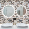 image:imageArt3d 10Sheet HeavyDuty Peel and Stick Backsplash Waterproof Wall Tiles Stick on Kitchen Backsplash Living Space Eurasian Mocha StoneSandstone