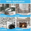 image:imageArt3d 10Sheet HeavyDuty Peel and Stick Backsplash Waterproof Wall Tiles Stick on Kitchen Backsplash Living Space Eurasian Mocha StoneVintage Sandstone