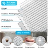 image:imageArt3d 10Sheet HeavyDuty Peel and Stick Backsplash Waterproof Wall Tiles Stick on Kitchen Backsplash Living Space Eurasian Mocha StoneWhite with Gray Grout
