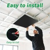 image:imageArt3d 12 Pack PVC Ceiling Tiles 24x48 Inches Glup Up Decorative Ceiling Tiles for Home Gym and Office Covering 96 Sqft Rectangular BlackBlack