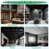 image:imageArt3d 12 Pack PVC Ceiling Tiles 24x48 Inches Glup Up Decorative Ceiling Tiles for Home Gym and Office Covering 96 Sqft Rectangular BlackBlack