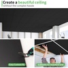 image:imageArt3d 12 Pack PVC Ceiling Tiles 24x48 Inches Glup Up Decorative Ceiling Tiles for Home Gym and Office Covering 96 Sqft Rectangular BlackBlack