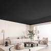 image:imageArt3d 12 Pack PVC Ceiling Tiles 24x48 Inches Glup Up Decorative Ceiling Tiles for Home Gym and Office Covering 96 Sqft Rectangular BlackBlack