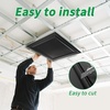 image:imageArt3d 12 Pack PVC Ceiling Tiles 24x48 Inches Glup Up Decorative Ceiling Tiles for Home Gym and Office Covering 96 Sqft Rectangular BlackMatte Black