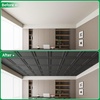 image:imageArt3d 12 Pack PVC Ceiling Tiles 24x48 Inches Glup Up Decorative Ceiling Tiles for Home Gym and Office Covering 96 Sqft Rectangular BlackMatte Black