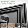 image:imageArt3d 12 Pack PVC Ceiling Tiles 24x48 Inches Glup Up Decorative Ceiling Tiles for Home Gym and Office Covering 96 Sqft Rectangular BlackRectangular Black