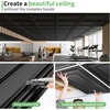 image:imageArt3d 12 Pack PVC Ceiling Tiles 24x48 Inches Glup Up Decorative Ceiling Tiles for Home Gym and Office Covering 96 Sqft Rectangular BlackRectangular Black