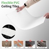 image:imageArt3d 12 Pack PVC Ceiling Tiles 24x48 Inches Glup Up Decorative Ceiling Tiles for Home Gym and Office Covering 96 Sqft Rectangular BlackStucco White