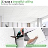 image:imageArt3d 12 Pack PVC Ceiling Tiles 24x48 Inches Glup Up Decorative Ceiling Tiles for Home Gym and Office Covering 96 Sqft Rectangular BlackStucco White