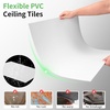 image:imageArt3d 12 Pack PVC Ceiling Tiles 24x48 Inches Glup Up Decorative Ceiling Tiles for Home Gym and Office Covering 96 Sqft Rectangular BlackWhite