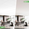 image:imageArt3d 12 Pack PVC Ceiling Tiles 24x48 Inches Glup Up Decorative Ceiling Tiles for Home Gym and Office Covering 96 Sqft Rectangular BlackWhite