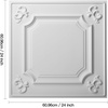 image:imageArt3d 48 Pack PVC Ceiling Tiles 24x24 Inches Waterproof Drop Ceiling TilesWall Panels for Interior Wall Decor Covers 192 Sqft Pure WhiteCloudwhite