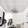 image:imageArt3d 48 Pack PVC Ceiling Tiles 24x24 Inches Waterproof Drop Ceiling TilesWall Panels for Interior Wall Decor Covers 192 Sqft Pure WhitePure White