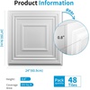 image:imageArt3d 48 Pack PVC Ceiling Tiles 24x24 Inches Waterproof Drop Ceiling TilesWall Panels for Interior Wall Decor Covers 192 Sqft Pure WhitePure White