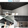 image:imageArt3d 48 Pack PVC Ceiling Tiles 24x24 Inches Waterproof Drop Ceiling TilesWall Panels for Interior Wall Decor Covers 192 Sqft Pure WhiteRectangular Black