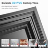 image:imageArt3d 48 Pack PVC Ceiling Tiles 24x24 Inches Waterproof Drop Ceiling TilesWall Panels for Interior Wall Decor Covers 192 Sqft Pure WhiteRectangular Black
