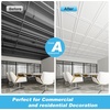 image:imageArt3d 48 Pack PVC Ceiling Tiles 24x24 Inches Waterproof Drop Ceiling TilesWall Panels for Interior Wall Decor Covers 192 Sqft Pure WhiteRectangular White