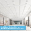 image:imageArt3d 48 Pack PVC Ceiling Tiles 24x24 Inches Waterproof Drop Ceiling TilesWall Panels for Interior Wall Decor Covers 192 Sqft Pure WhiteRectangular White