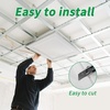 image:imageArt3d 48 Pack PVC Ceiling Tiles 24x24 Inches Waterproof Drop Ceiling TilesWall Panels for Interior Wall Decor Covers 192 Sqft Pure WhiteSnow White