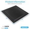 image:imageArt3d 48 Pack PVC Ceiling Tiles 24x24 Inches Waterproof Drop Ceiling TilesWall Panels for Interior Wall Decor Covers 192 Sqft Pure WhiteSquare Black