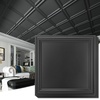 image:imageArt3d 48 Pack PVC Ceiling Tiles 24x24 Inches Waterproof Drop Ceiling TilesWall Panels for Interior Wall Decor Covers 192 Sqft Pure WhiteSquare Black