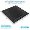 image:imageArt3d 48 Pack PVC Ceiling Tiles 24x24 Inches Waterproof Drop Ceiling TilesWall Panels for Interior Wall Decor Covers 192 Sqft Pure WhiteSquare Black