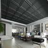 image:imageArt3d 48 Pack PVC Ceiling Tiles 24x24 Inches Waterproof Drop Ceiling TilesWall Panels for Interior Wall Decor Covers 192 Sqft Pure WhiteSquare Black