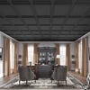image:imageArt3d 48 Pack PVC Ceiling Tiles 24x24 Inches Waterproof Drop Ceiling TilesWall Panels for Interior Wall Decor Covers 192 Sqft Pure WhiteSquare Black